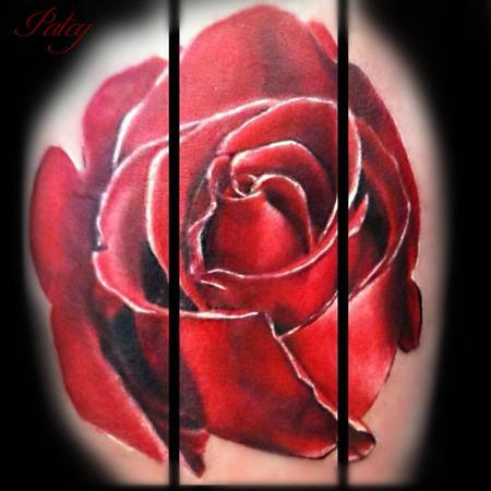 tattoos/ - Realistic Rose Tattoo - 69610